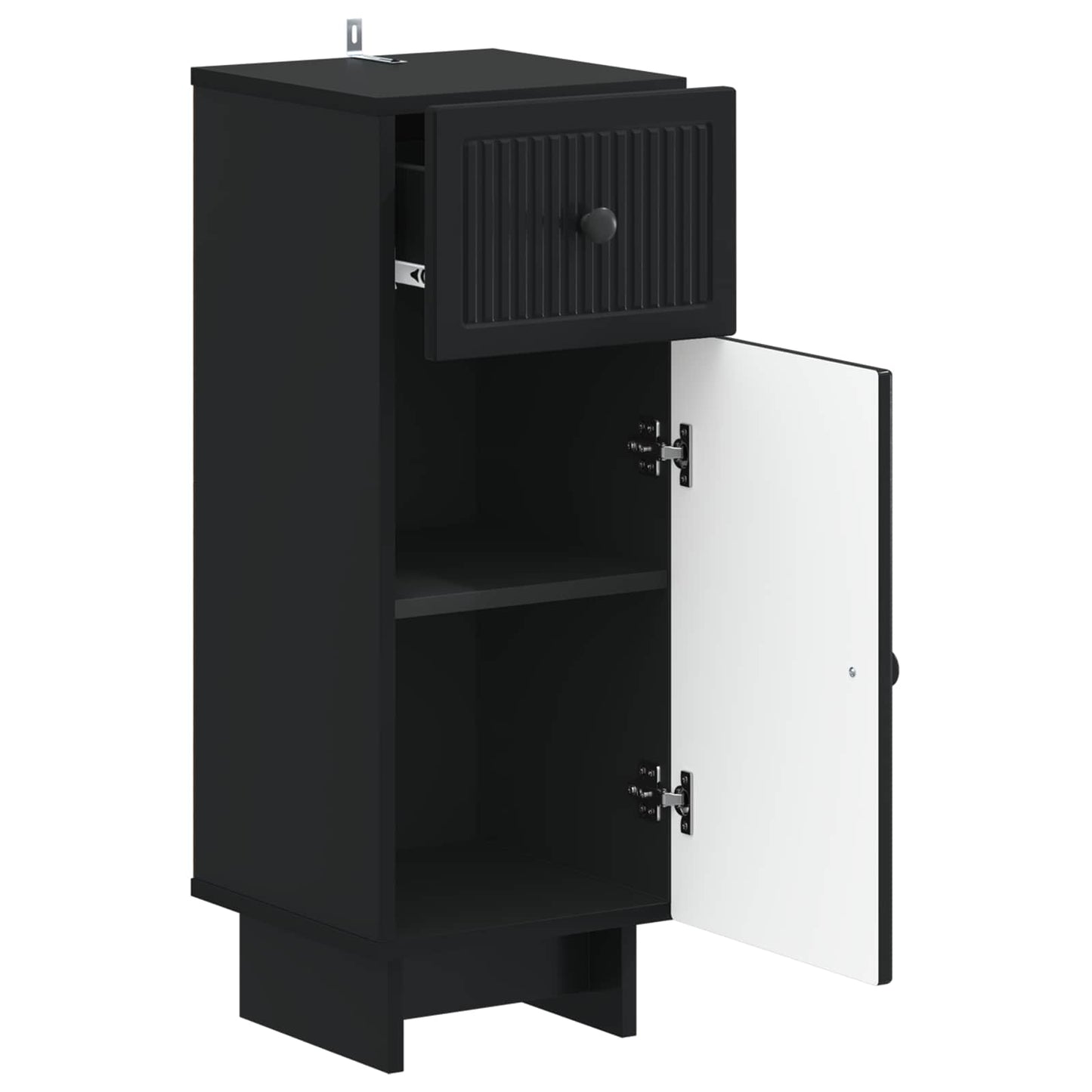 vidaXL Bathroom Storage Cainet EDE Black 30 x 31 x 80 cm 3