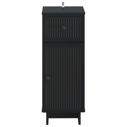 vidaXL Bathroom Storage Cainet EDE Black 30 x 31 x 80 cm 4