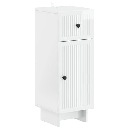 vidaXL Bathroom Storage Cainet EDE High Gloss White 30 x 31 x 80 cm 2