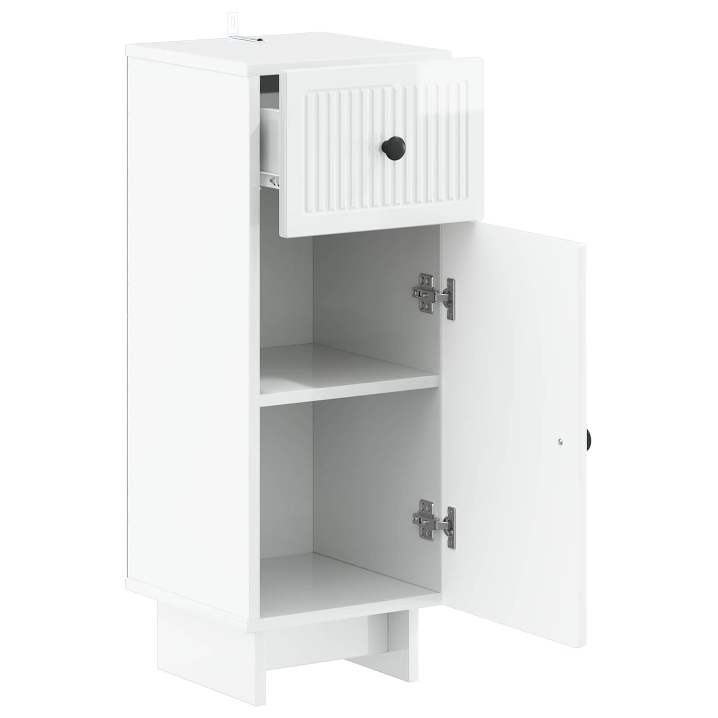 vidaXL Bathroom Storage Cainet EDE High Gloss White 30 x 31 x 80 cm 3