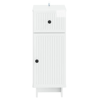 vidaXL Bathroom Storage Cainet EDE High Gloss White 30 x 31 x 80 cm 4