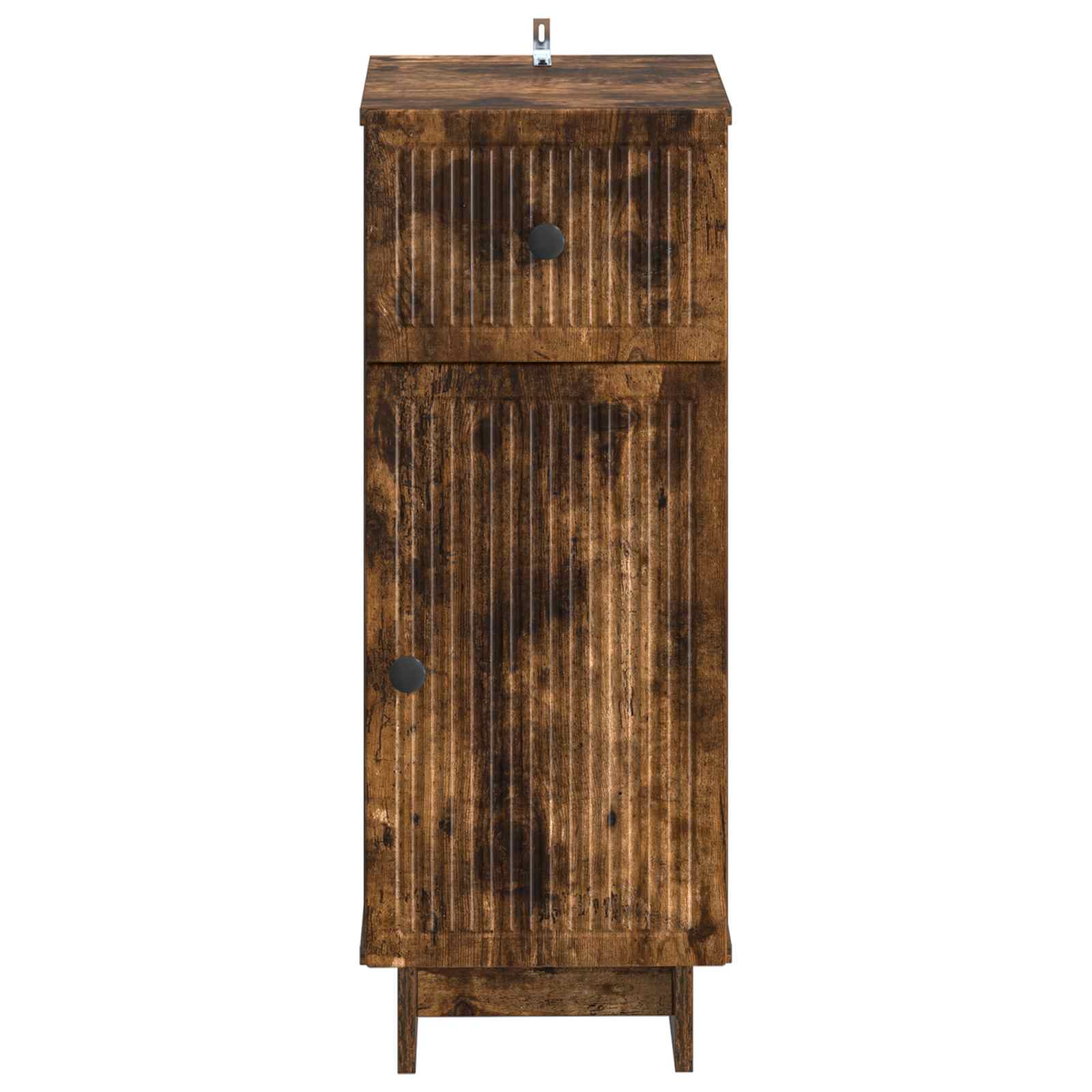 vidaXL Bathroom Storage Cainet EDE Smoked Oak 30 x 31 x 80 cm 4