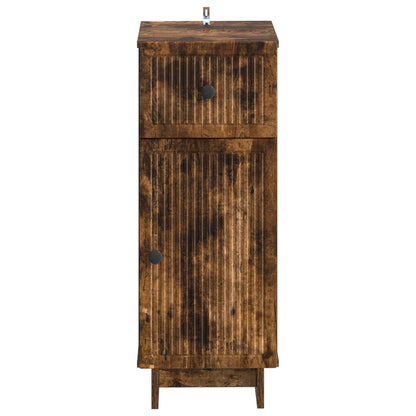 vidaXL Bathroom Storage Cainet EDE Smoked Oak 30 x 31 x 80 cm 4
