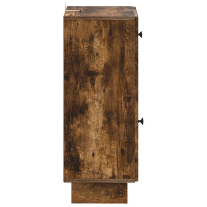 vidaXL Bathroom Storage Cainet EDE Smoked Oak 30 x 31 x 80 cm 5