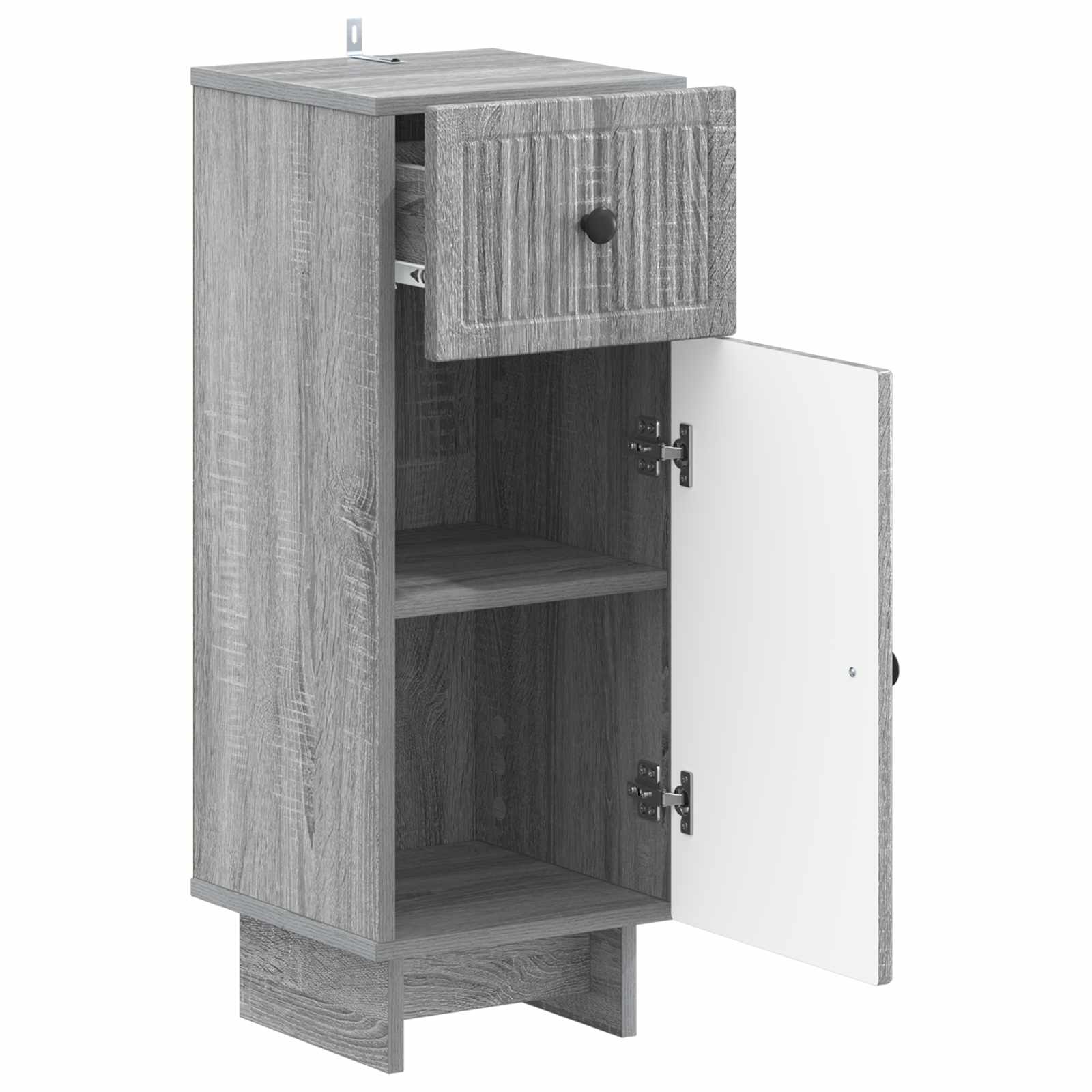 vidaXL Bathroom Storage Cainet EDE Grey Sonoma 30 x 31 x 80 cm 3