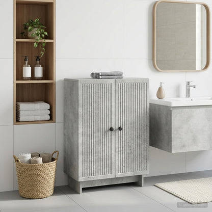 vidaXL Bathroom Storage Cainet EDE Concrete Grey 59.5 x 31 x 80 cm 1