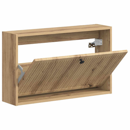 vidaXL Wall-Mounted Shoe Cabinet EDE 71 x 17 x 43 cm Engineered Wood 3