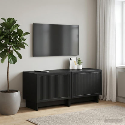 vidaXL TV Cabinet Black Engineered Wood 1