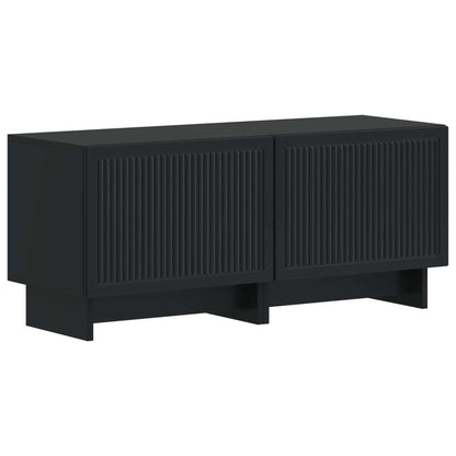 vidaXL TV Cabinet Black Engineered Wood 2