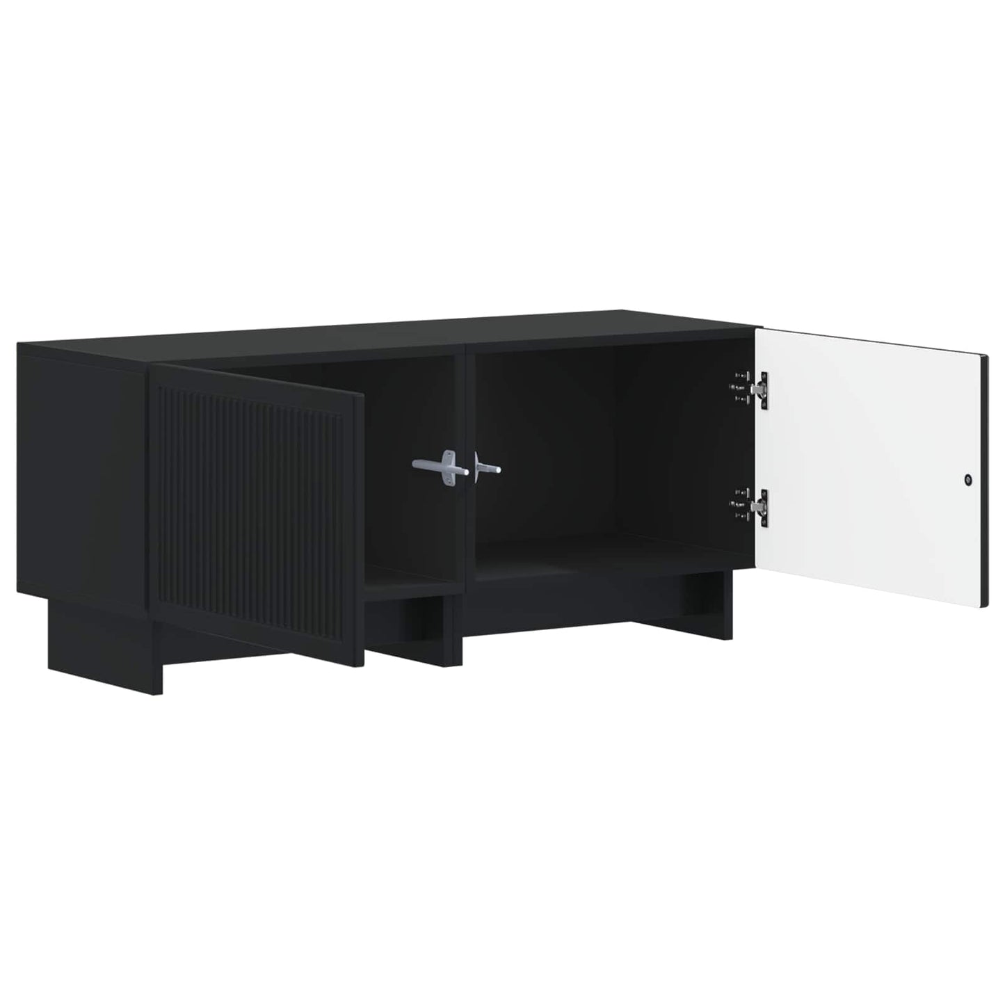 vidaXL TV Cabinet Black Engineered Wood 3