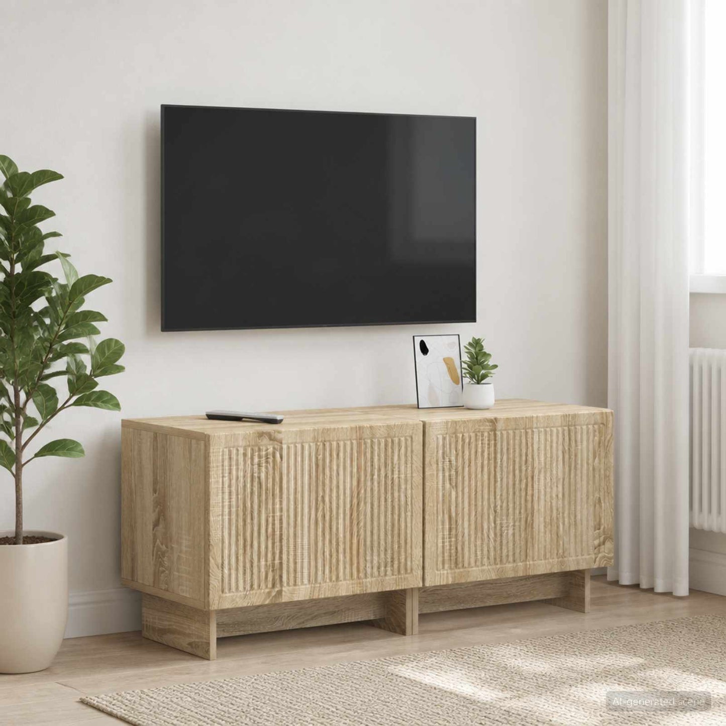 vidaXL TV Cabinet Sonoma Oak Engineered Wood 1