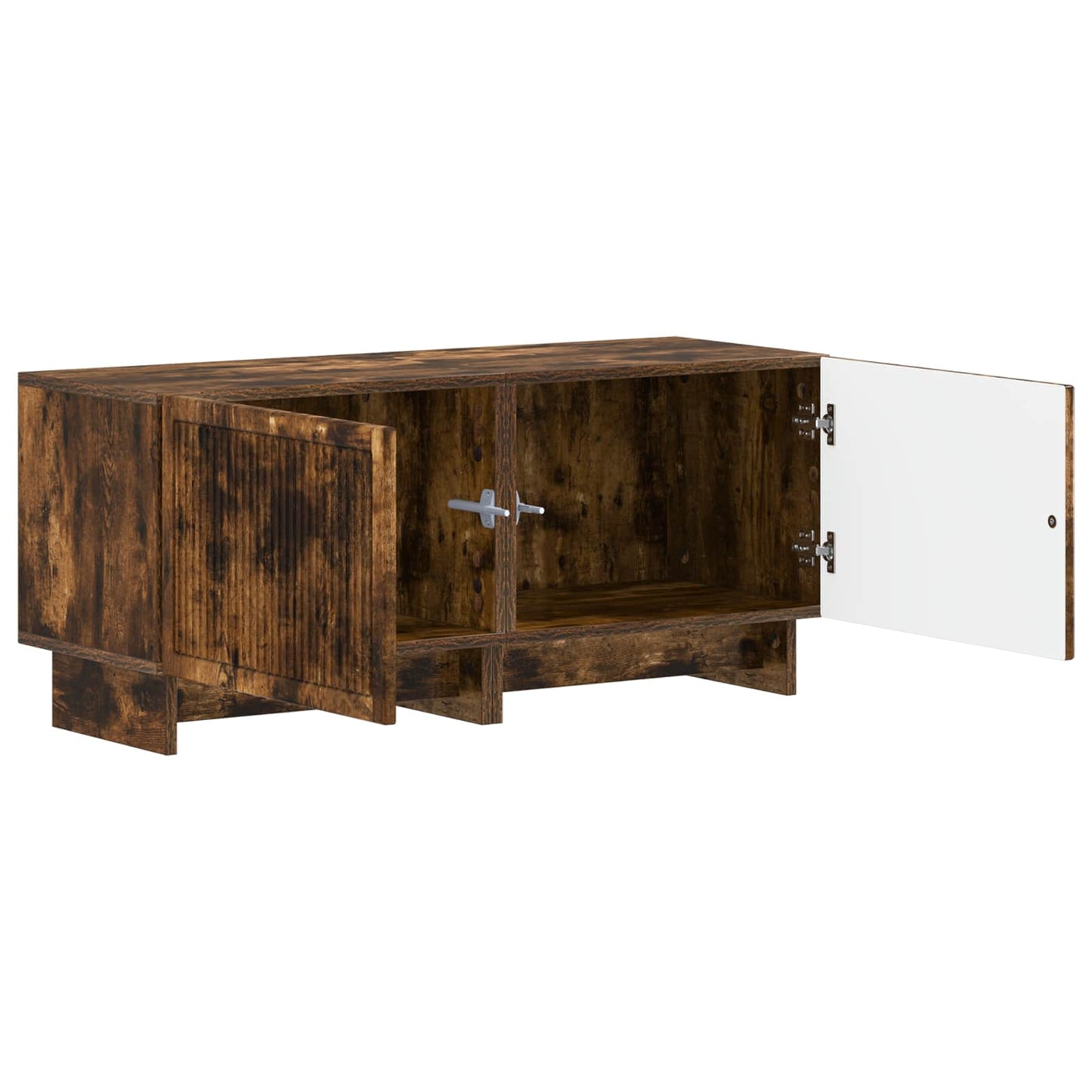 vidaXL TV Cabinet Smoked Oak Engineered Wood 3
