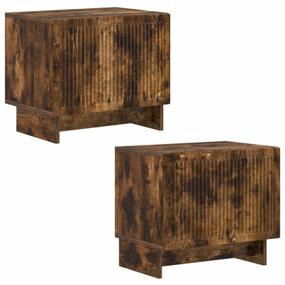 vidaXL TV Cabinet Smoked Oak Engineered Wood 4