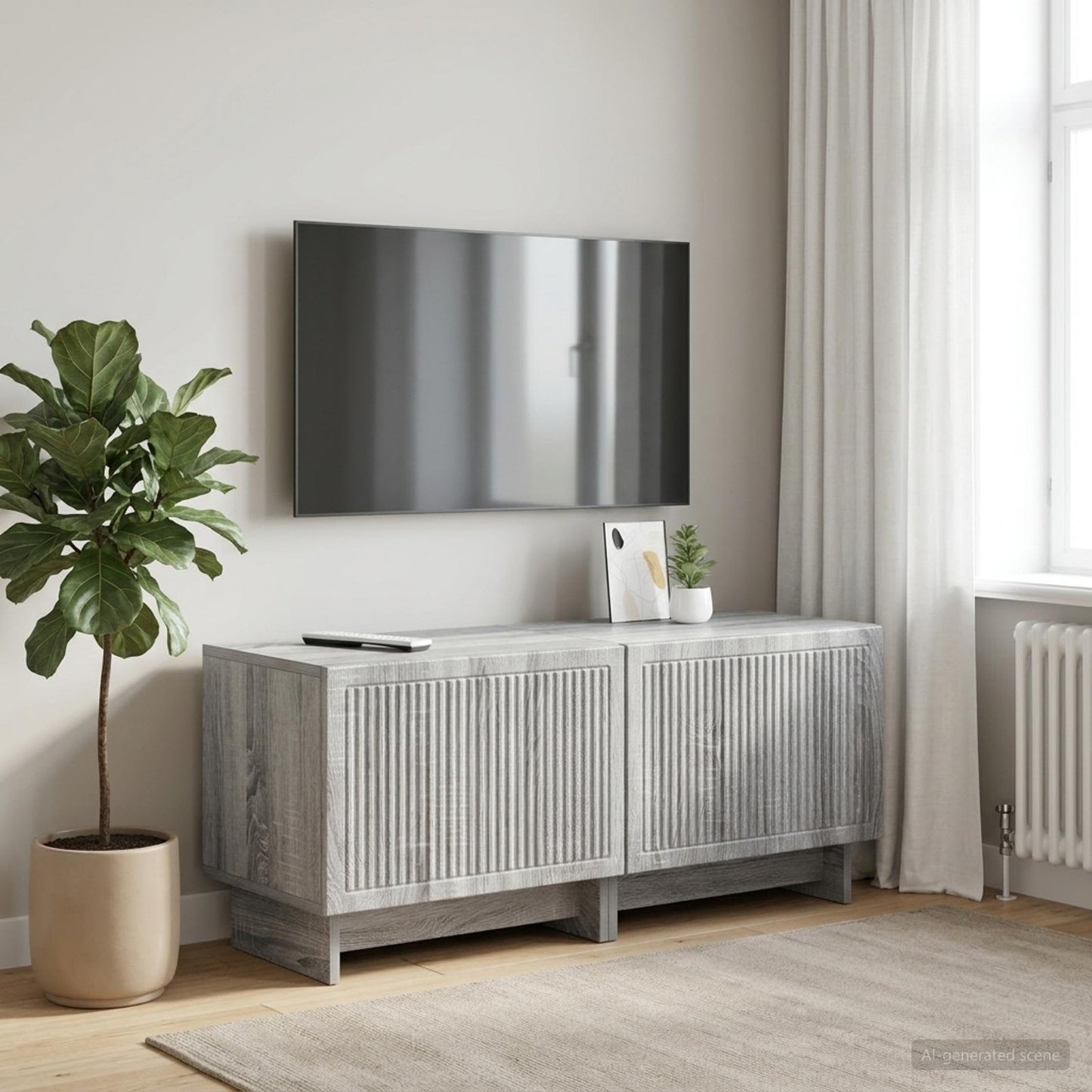 vidaXL TV Cabinet Grey Sonoma Engineered Wood 1