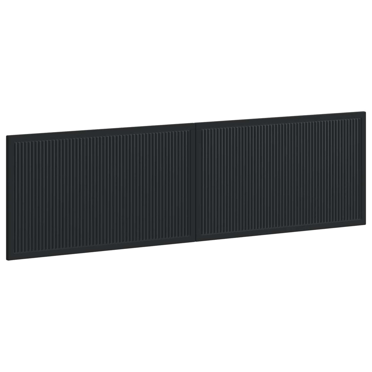 vidaXL Wall-Mounted Headboard EDE Black Engineered Wood 2