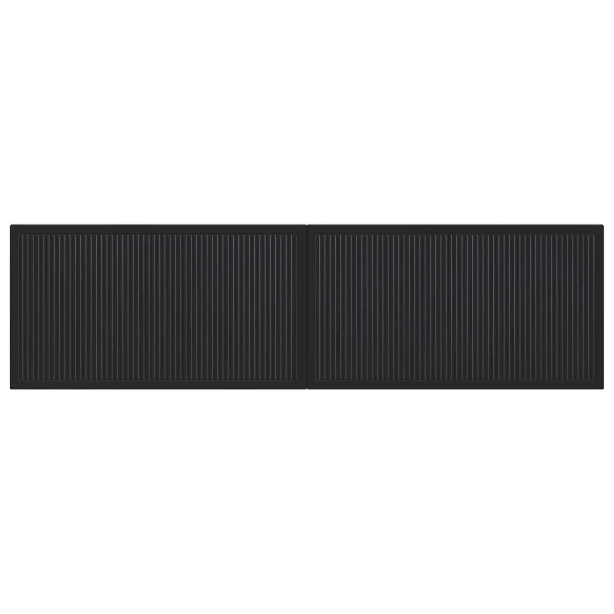 vidaXL Wall-Mounted Headboard EDE Black Engineered Wood 3