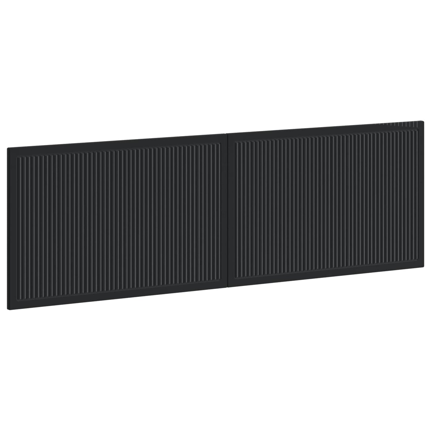 vidaXL Wall-Mounted Headboard EDE Black Engineered Wood 2