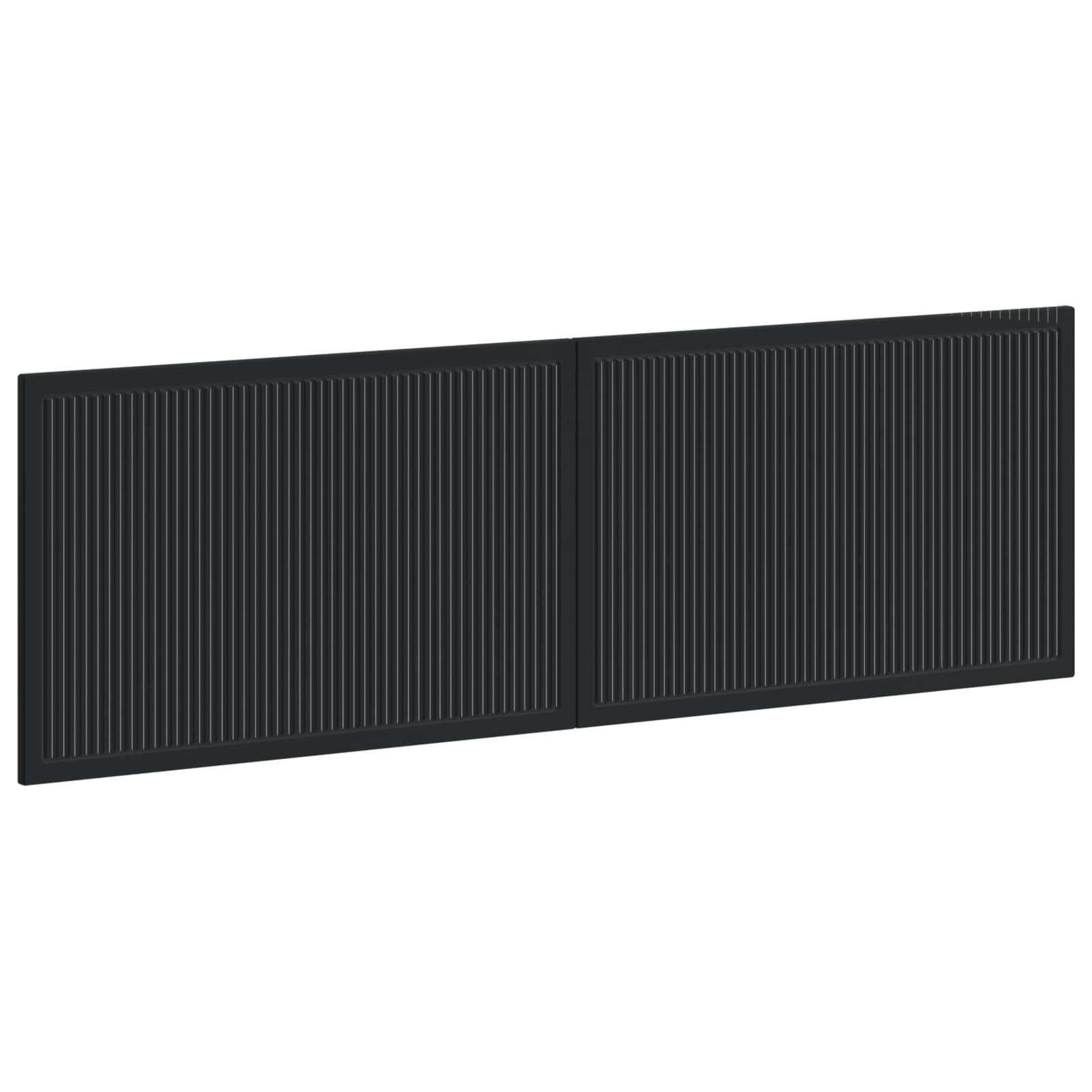 vidaXL Wall-Mounted Headboard EDE Black Engineered Wood 2