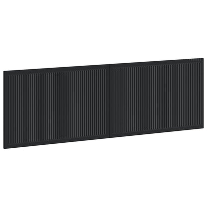 vidaXL Wall-Mounted Headboard EDE Black Engineered Wood 2