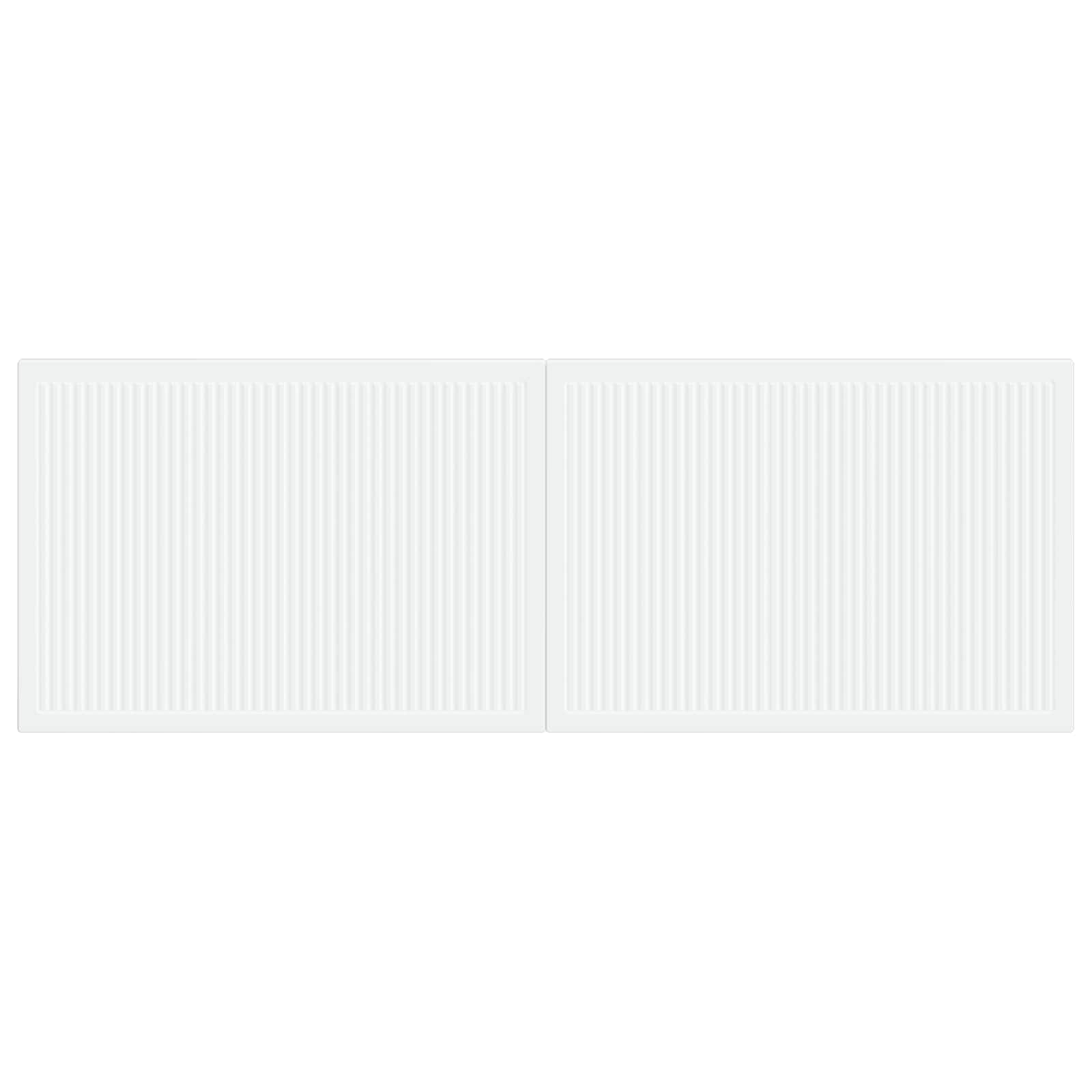 vidaXL Wall-Mounted Headboard EDE White Engineered Wood 3