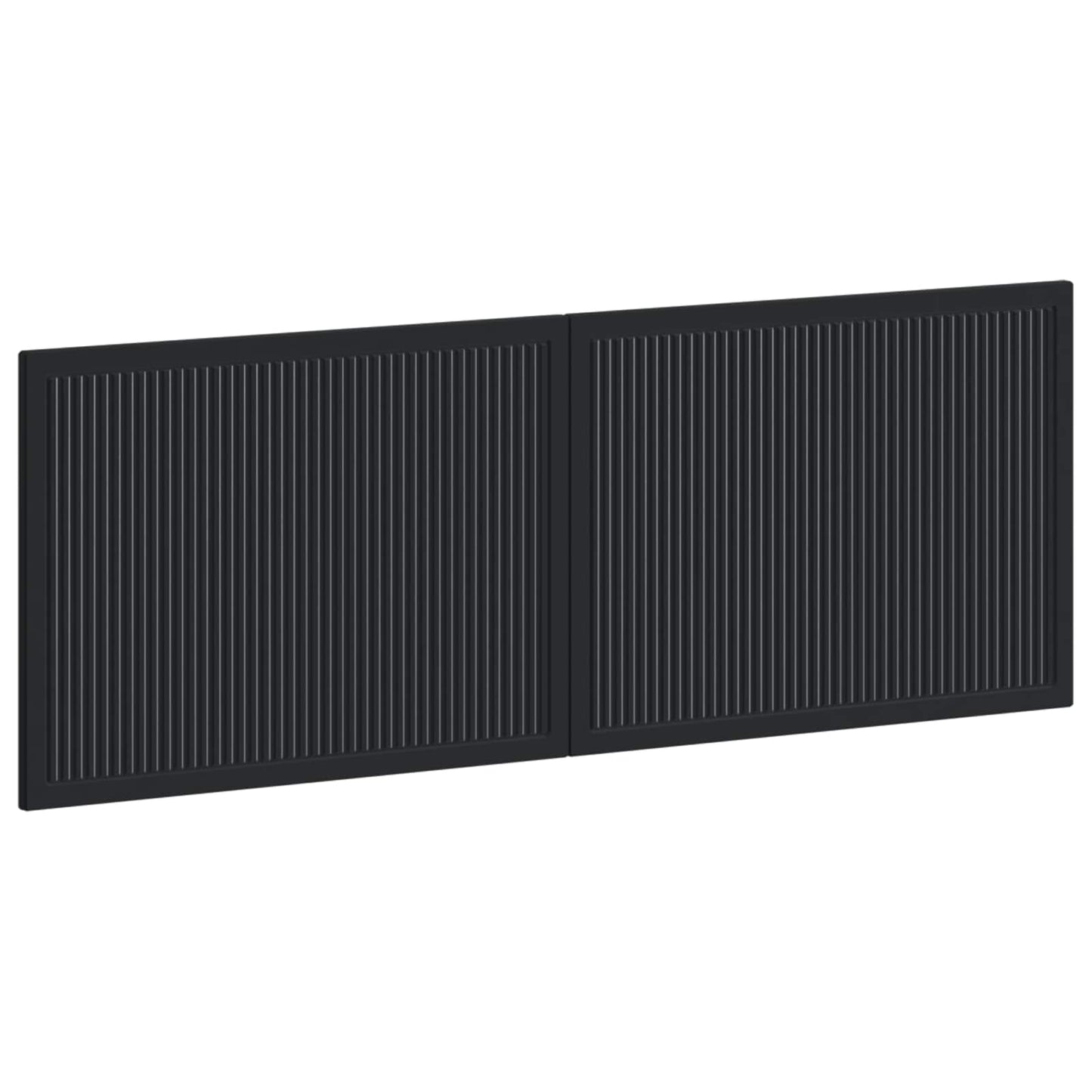 vidaXL Wall-Mounted Headboard EDE Black Engineered Wood 2