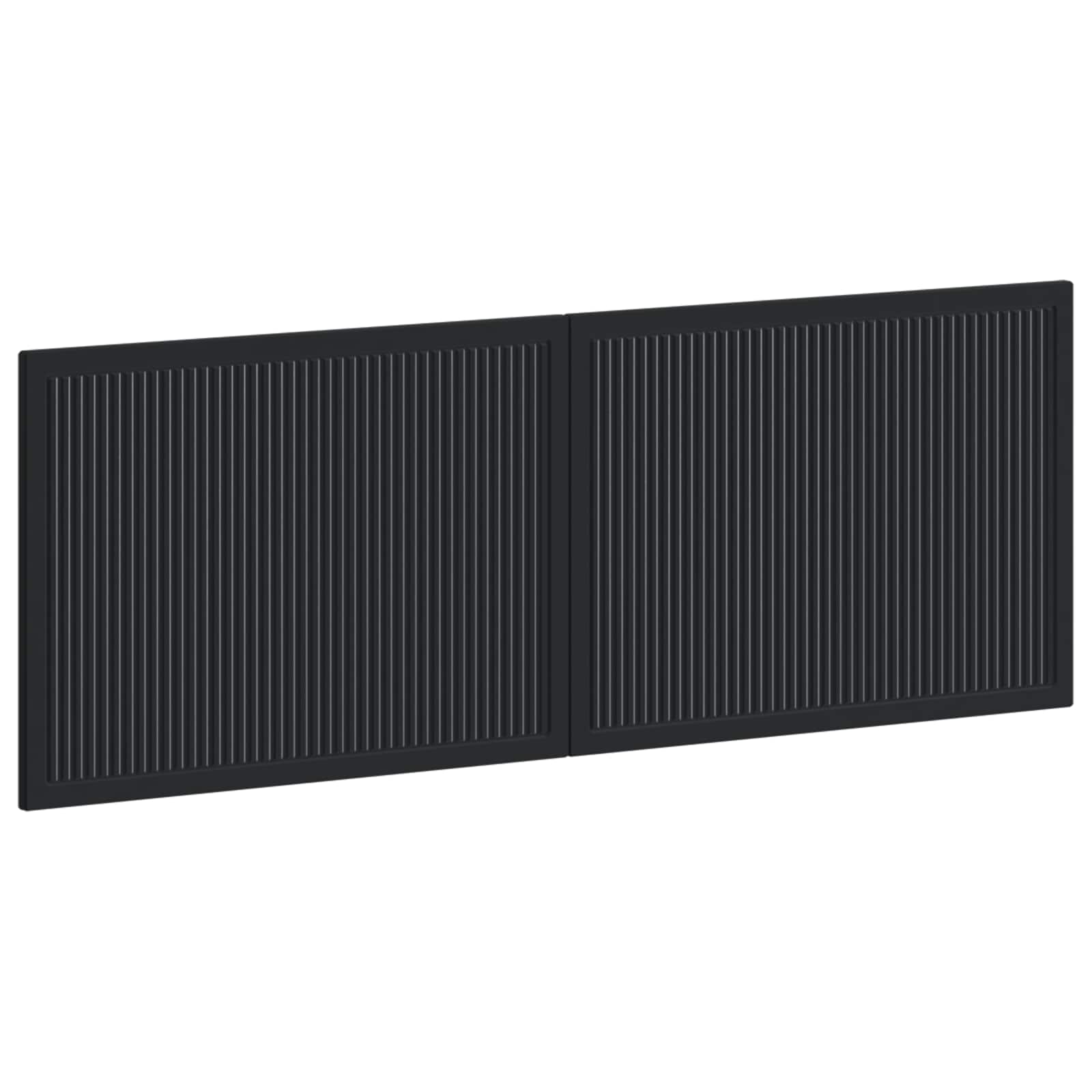 vidaXL Wall-Mounted Headboard EDE Black Engineered Wood 2