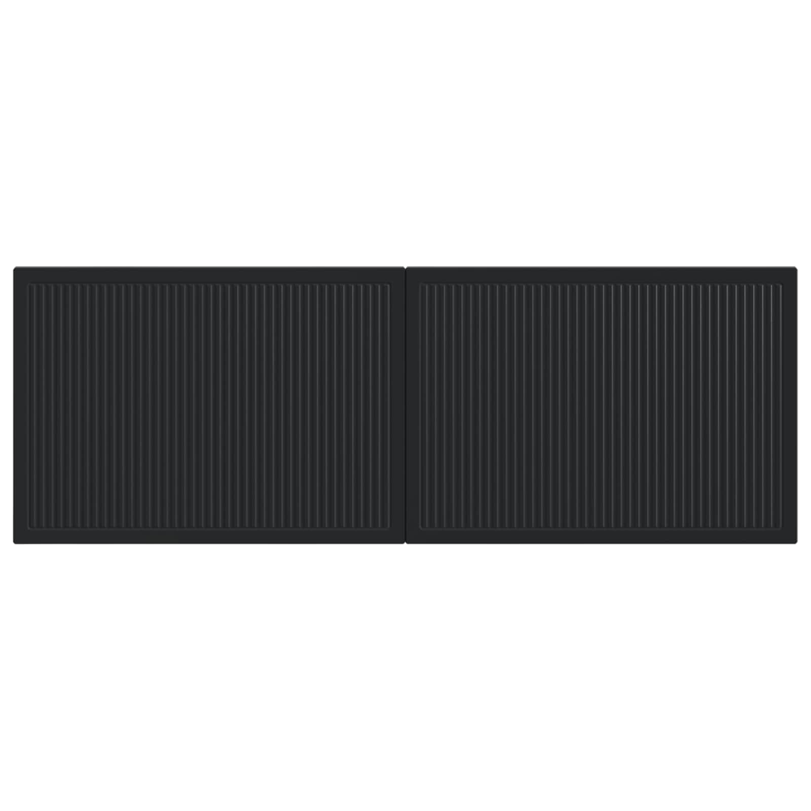 vidaXL Wall-Mounted Headboard EDE Black Engineered Wood 3