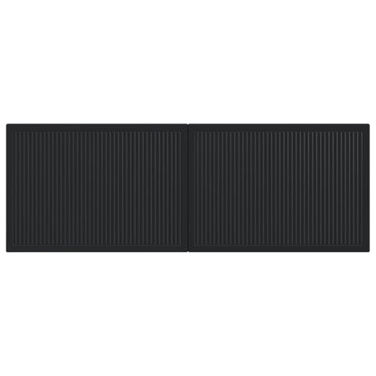 vidaXL Wall-Mounted Headboard EDE Black Engineered Wood 3