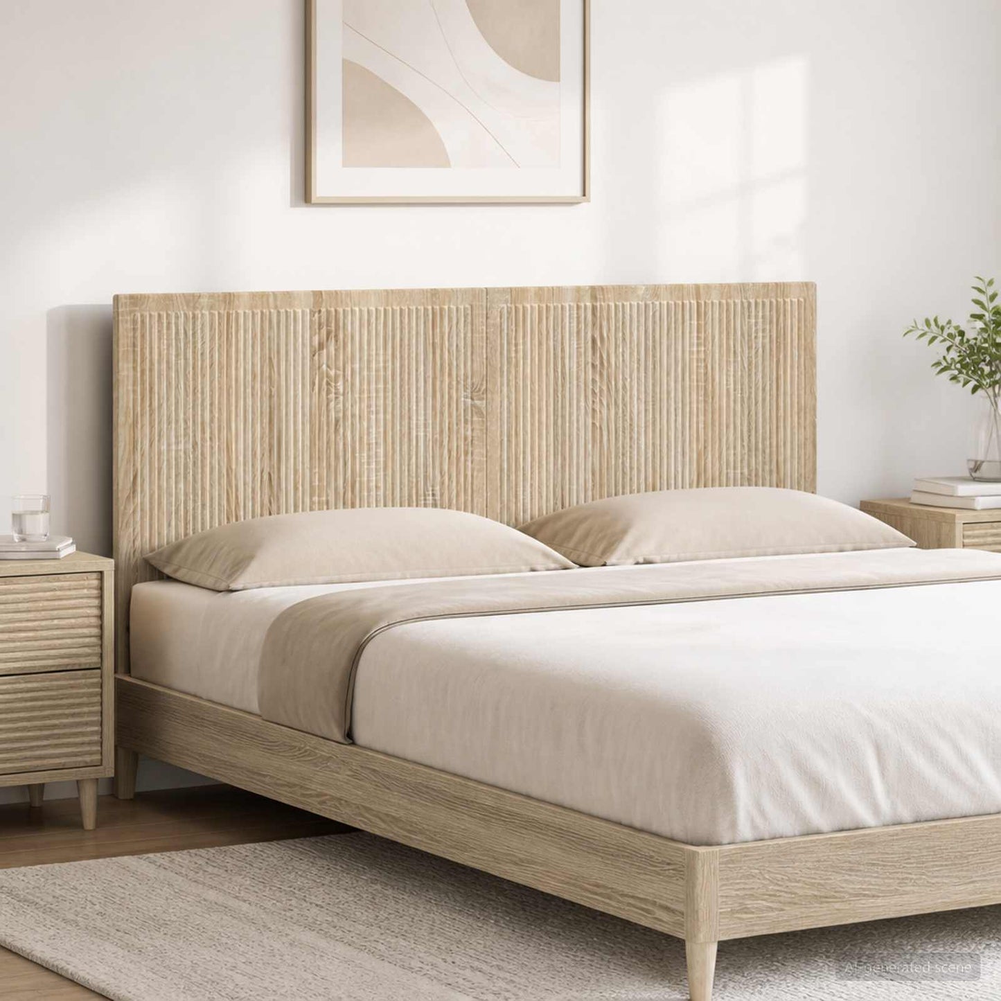 vidaXL Wall-Mounted Headboard EDE Sonoma Oak Engineered Wood 1