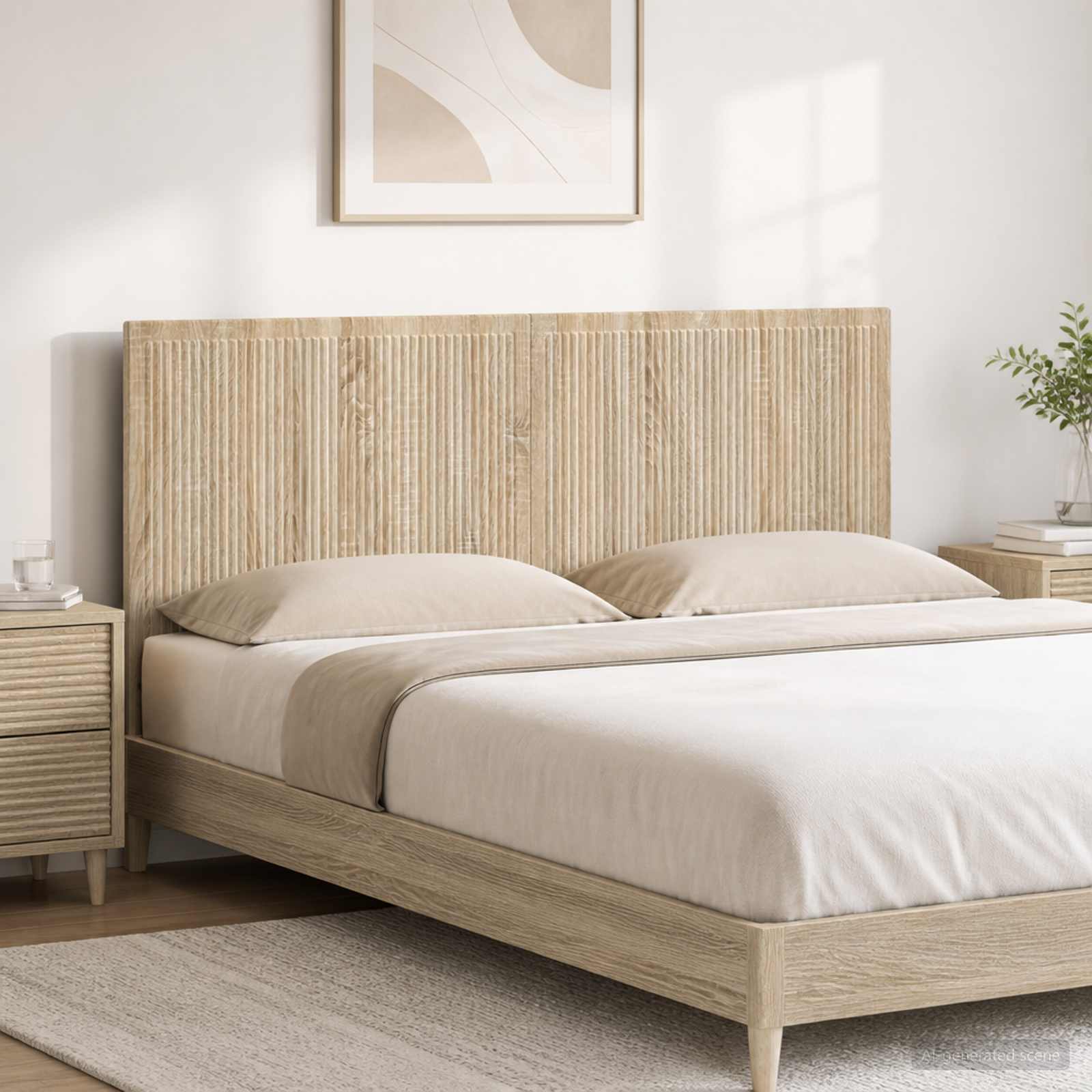 vidaXL Wall-Mounted Headboard EDE Sonoma Oak Engineered Wood 1