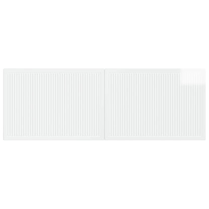 vidaXL Wall-Mounted Headboard EDE High Gloss White Engineered Wood 3