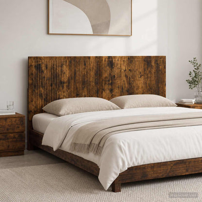 vidaXL Wall-Mounted Headboard EDE Smoked Oak Engineered Wood 1