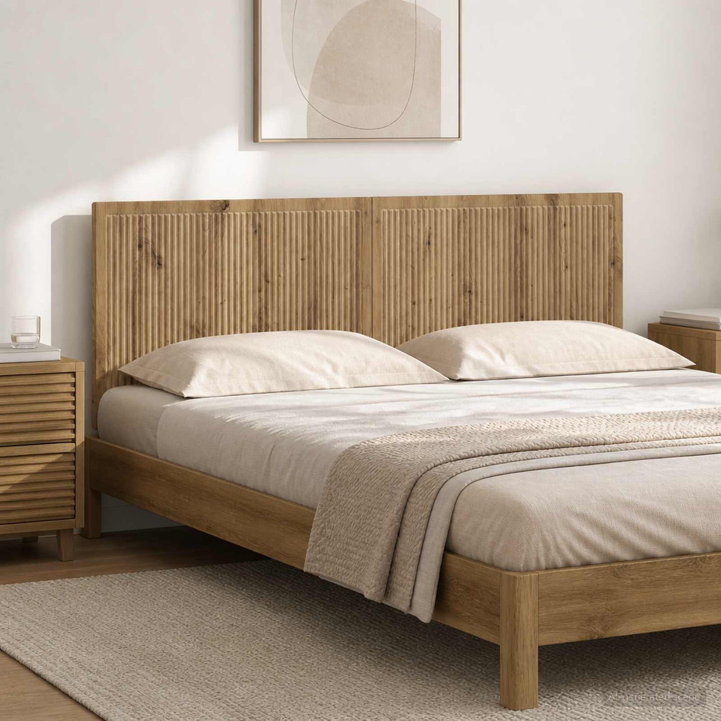vidaXL Wall-Mounted Headboard EDE Artisan Oak Engineered Wood 1