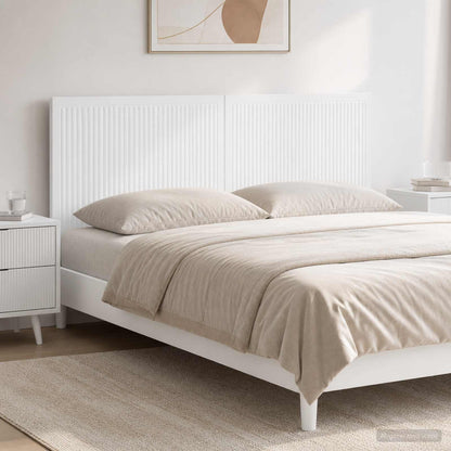 vidaXL Wall-Mounted Headboard EDE White Engineered Wood 1
