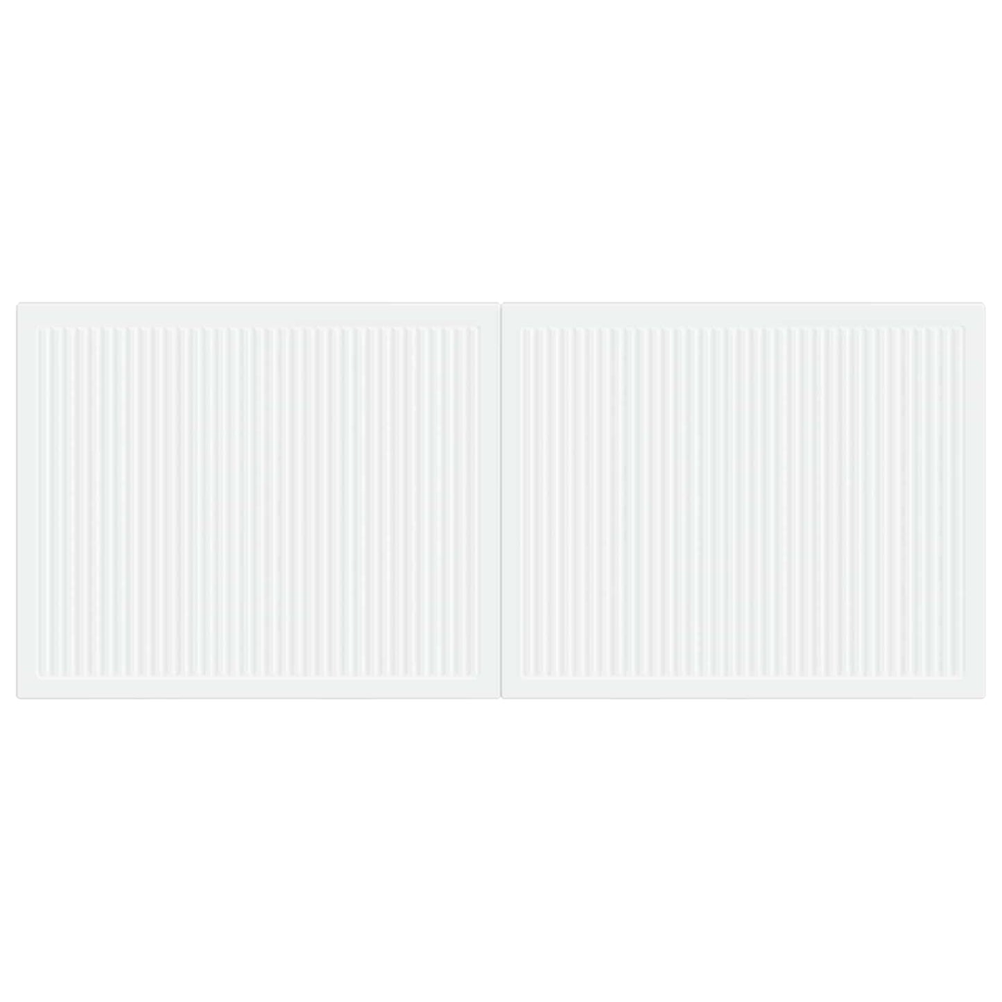vidaXL Wall-Mounted Headboard EDE White Engineered Wood 3