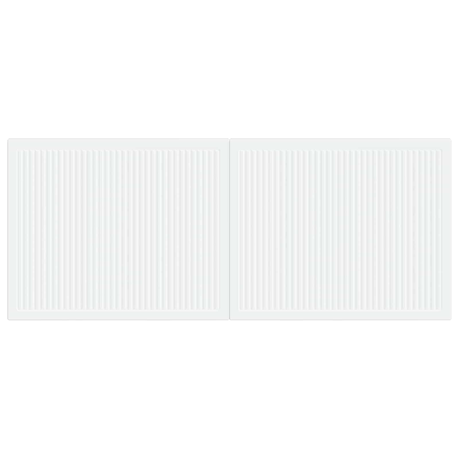 vidaXL Wall-Mounted Headboard EDE White Engineered Wood 3