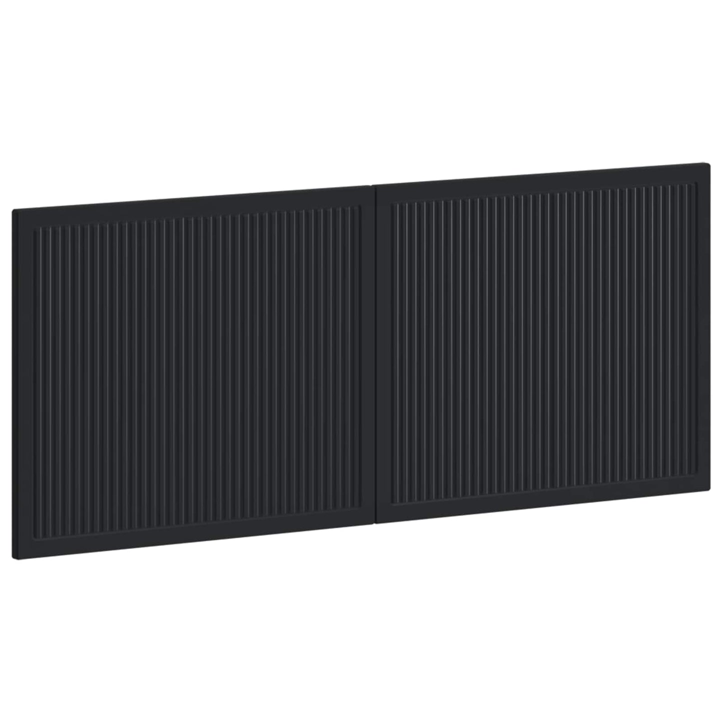 vidaXL Wall-Mounted Headboard EDE Black Engineered Wood 2