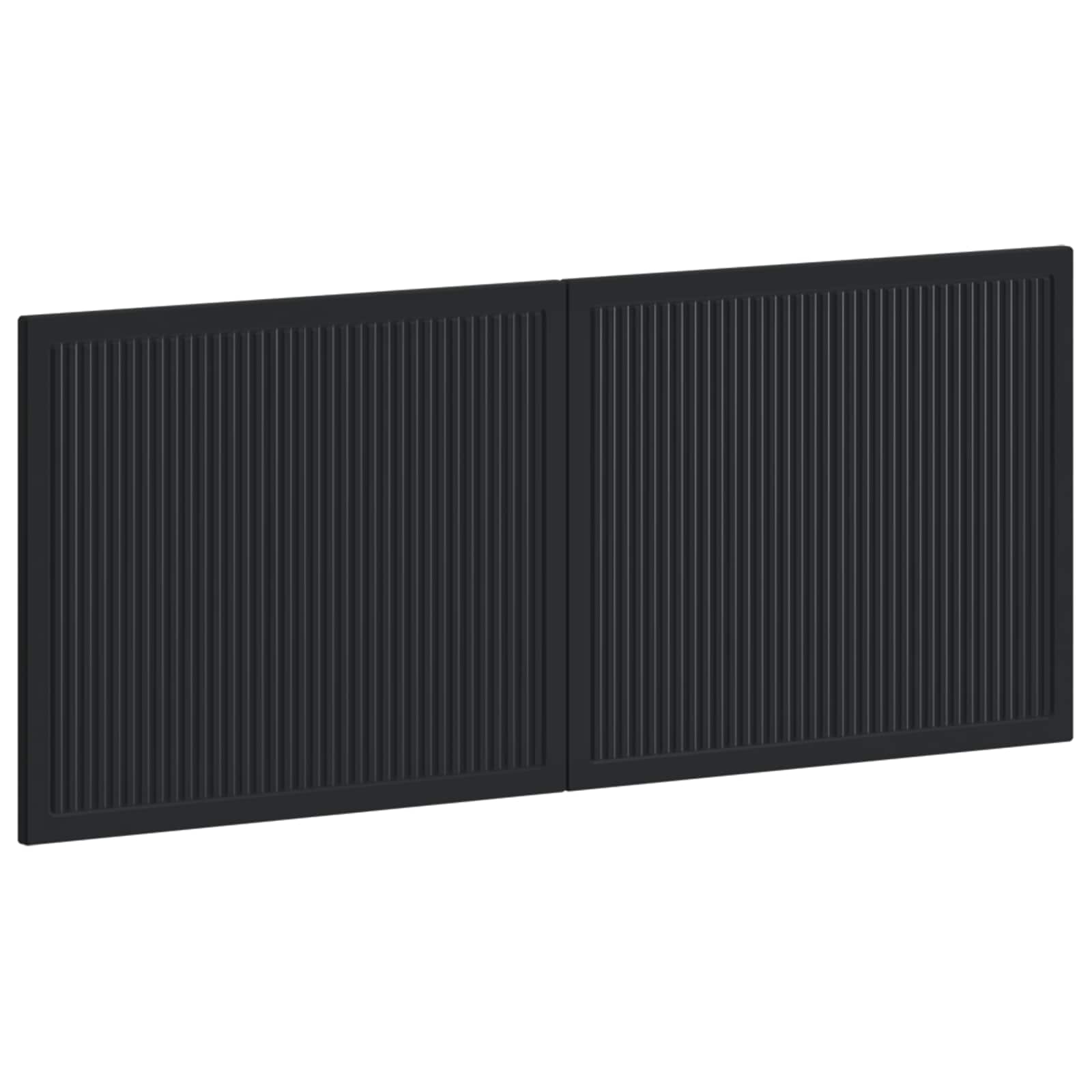 vidaXL Wall-Mounted Headboard EDE Black Engineered Wood 2