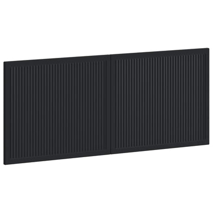 vidaXL Wall-Mounted Headboard EDE Black Engineered Wood 2