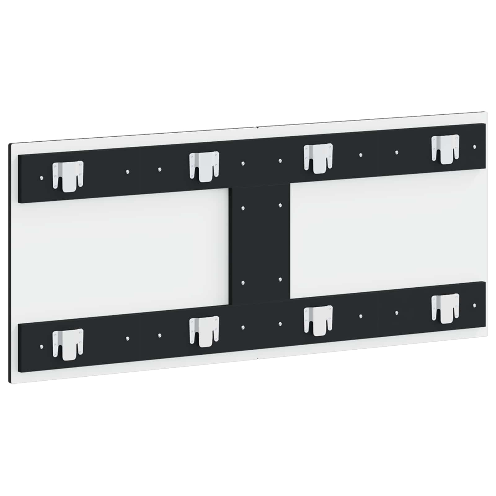 vidaXL Wall-Mounted Headboard EDE Black Engineered Wood 5