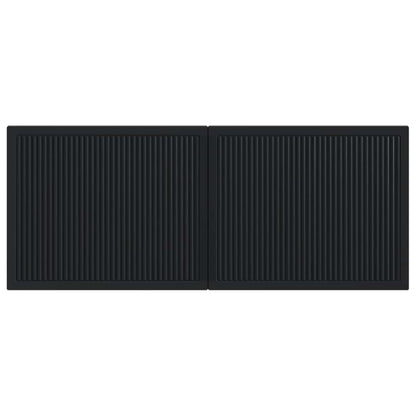 vidaXL Wall-Mounted Headboard EDE Black Engineered Wood 3