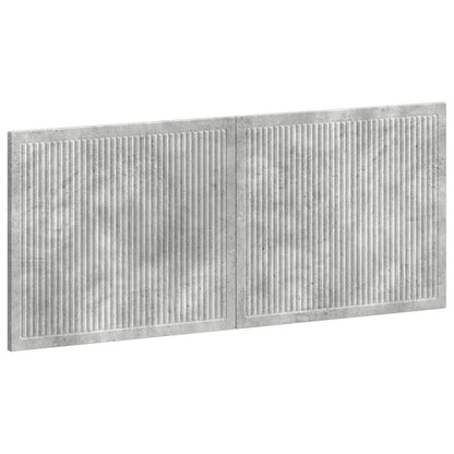 vidaXL Wall-Mounted Headboard EDE Concrete Grey Engineered Wood 2
