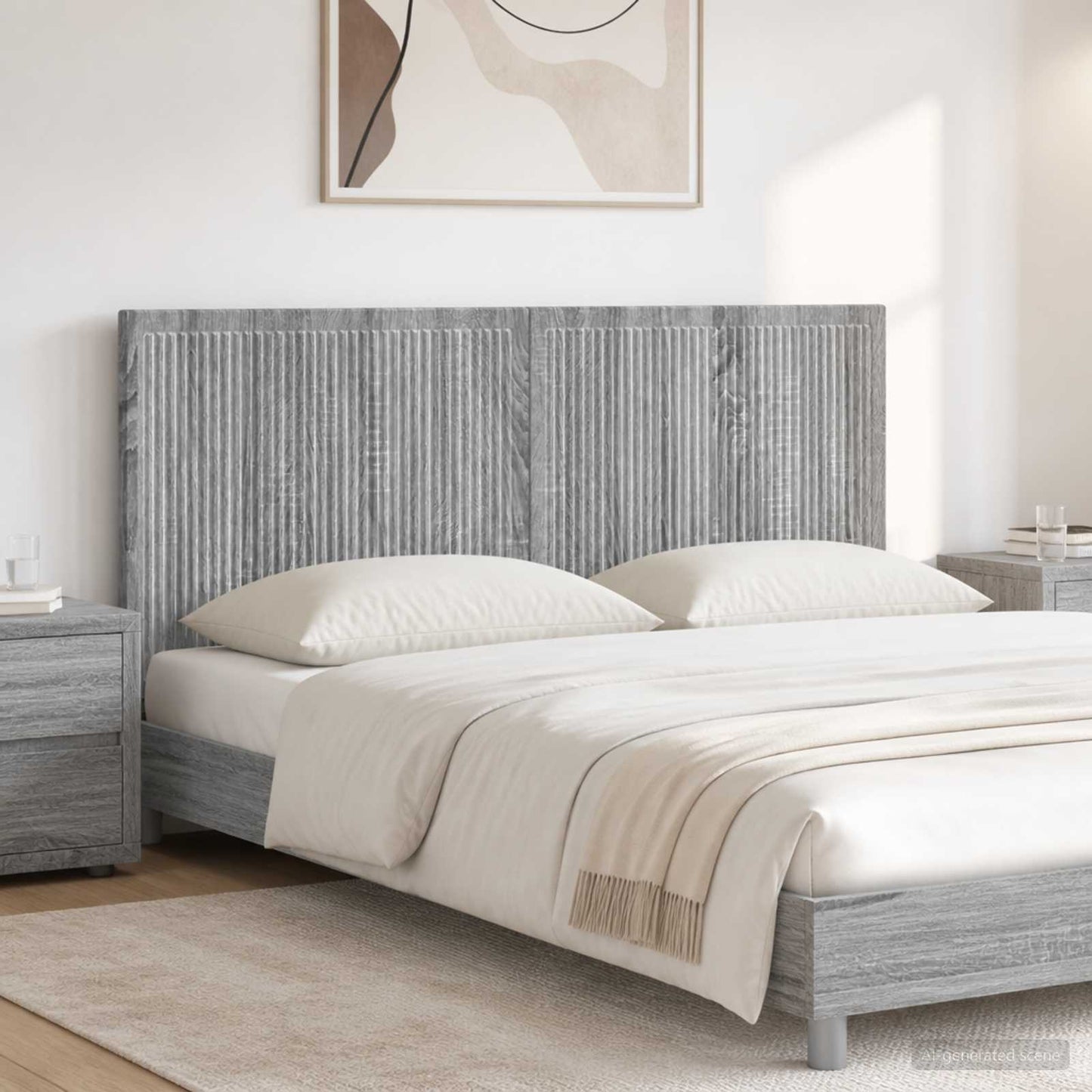 vidaXL Wall-Mounted Headboard EDE Grey Sonoma Engineered Wood 1