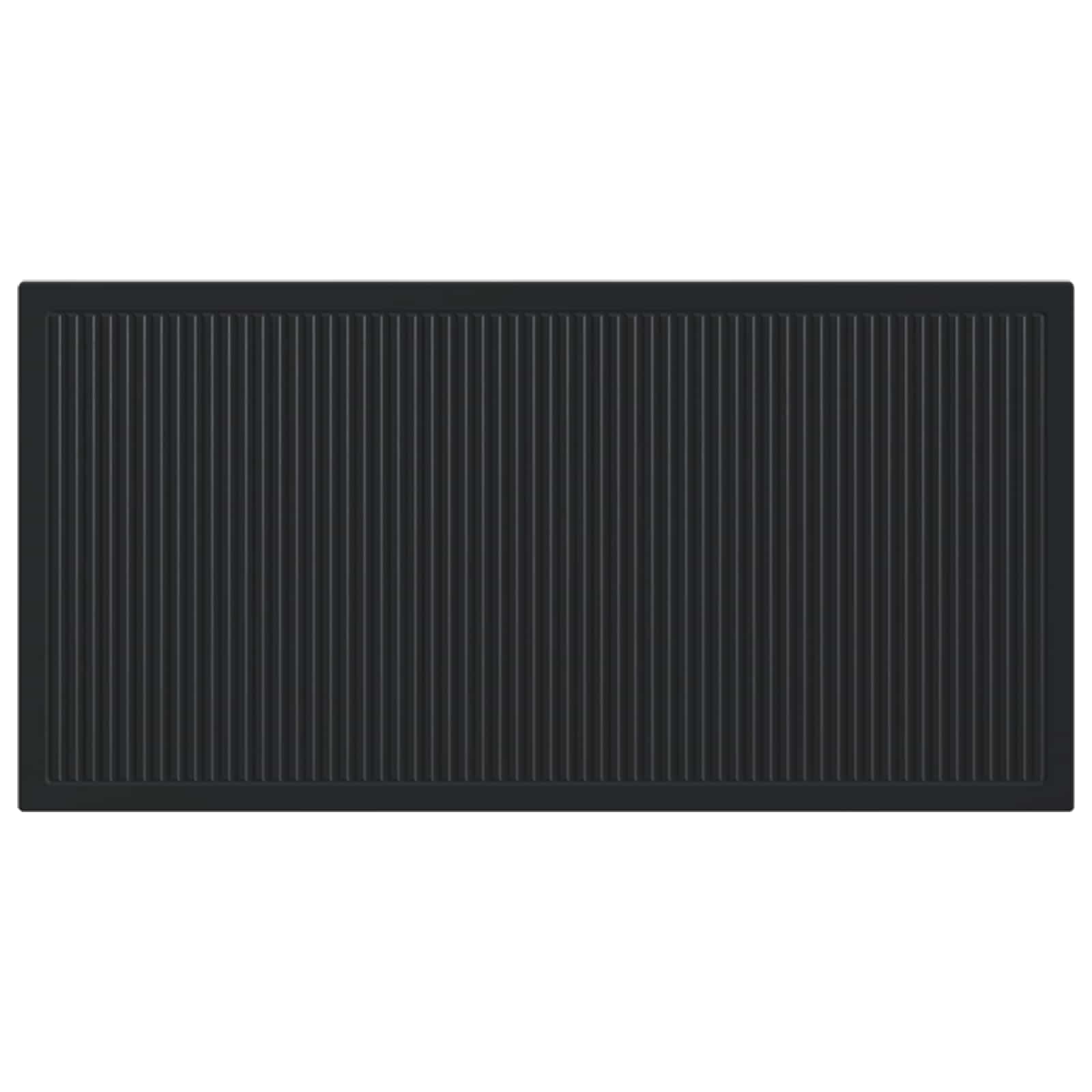 vidaXL Wall-Mounted Headboard EDE Black Engineered Wood 3