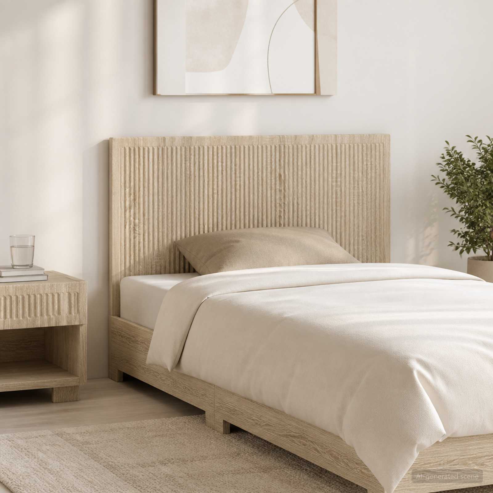 vidaXL Wall-Mounted Headboard EDE Sonoma Oak Engineered Wood 1