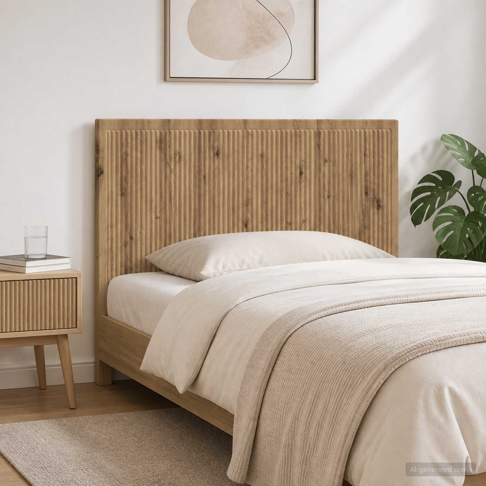 vidaXL Wall-Mounted Headboard EDE Artisan Oak Engineered Wood 1