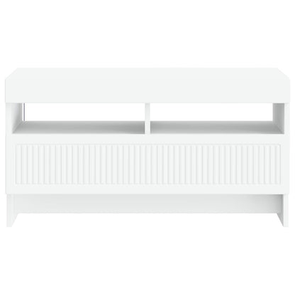 vidaXL LED TV Cabinet White Engineered Wood 6