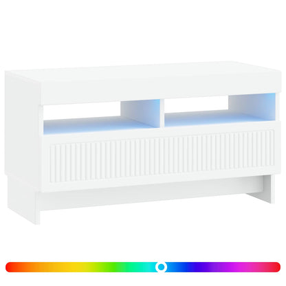 vidaXL LED TV Cabinet White Engineered Wood 3