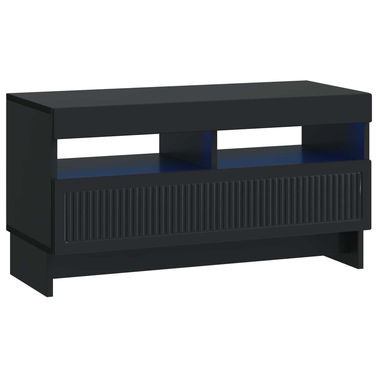 vidaXL LED TV Cabinet Black Engineered Wood 2