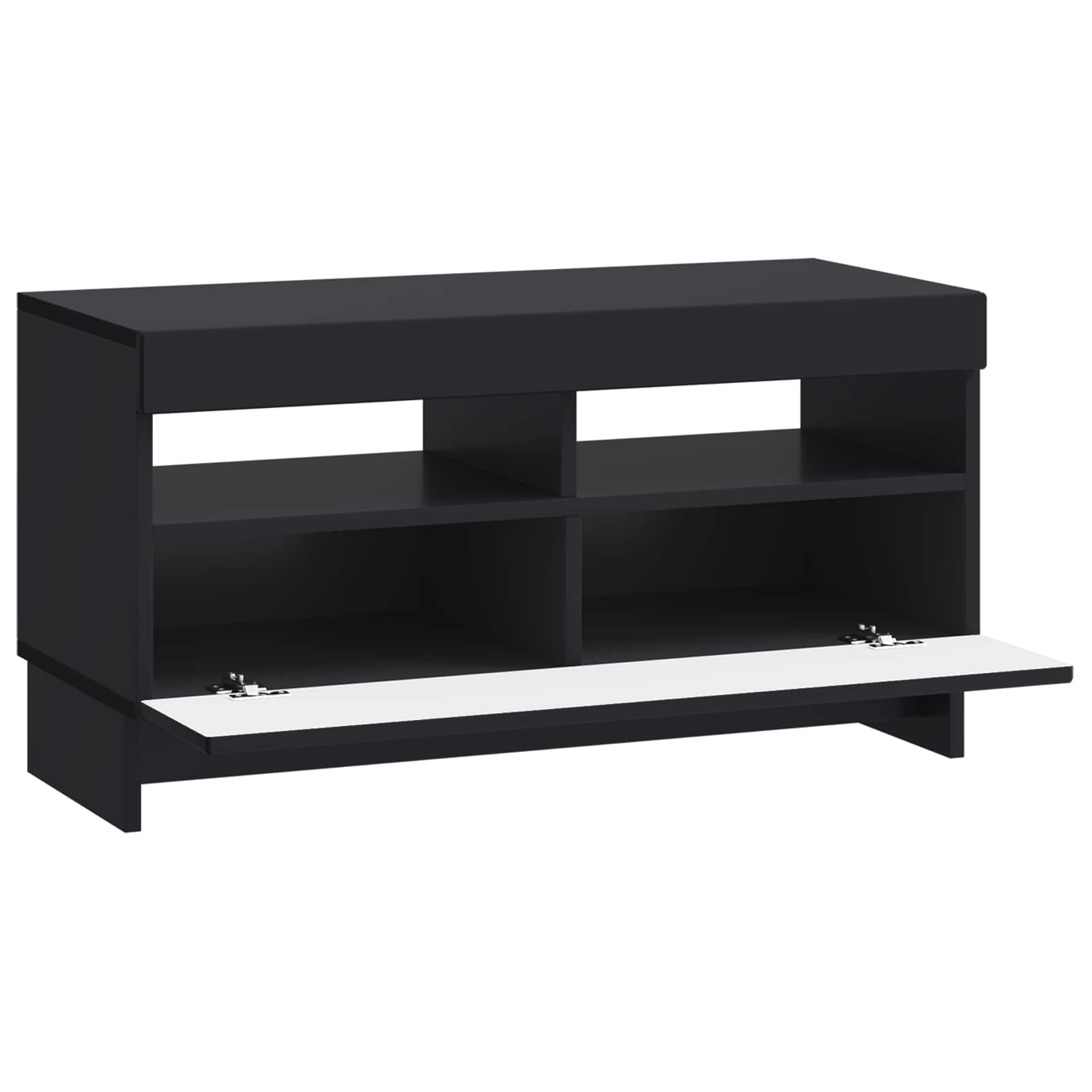 vidaXL LED TV Cabinet Black Engineered Wood 5